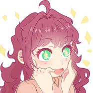 Daisy from Serenity In Surrender cheering with happiness! 