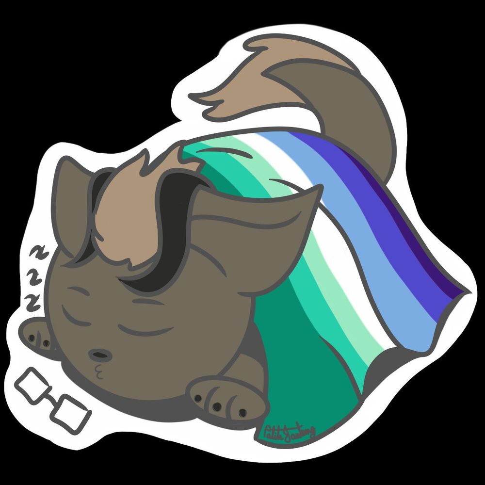 A small round behemoth underneath the MLM flag.