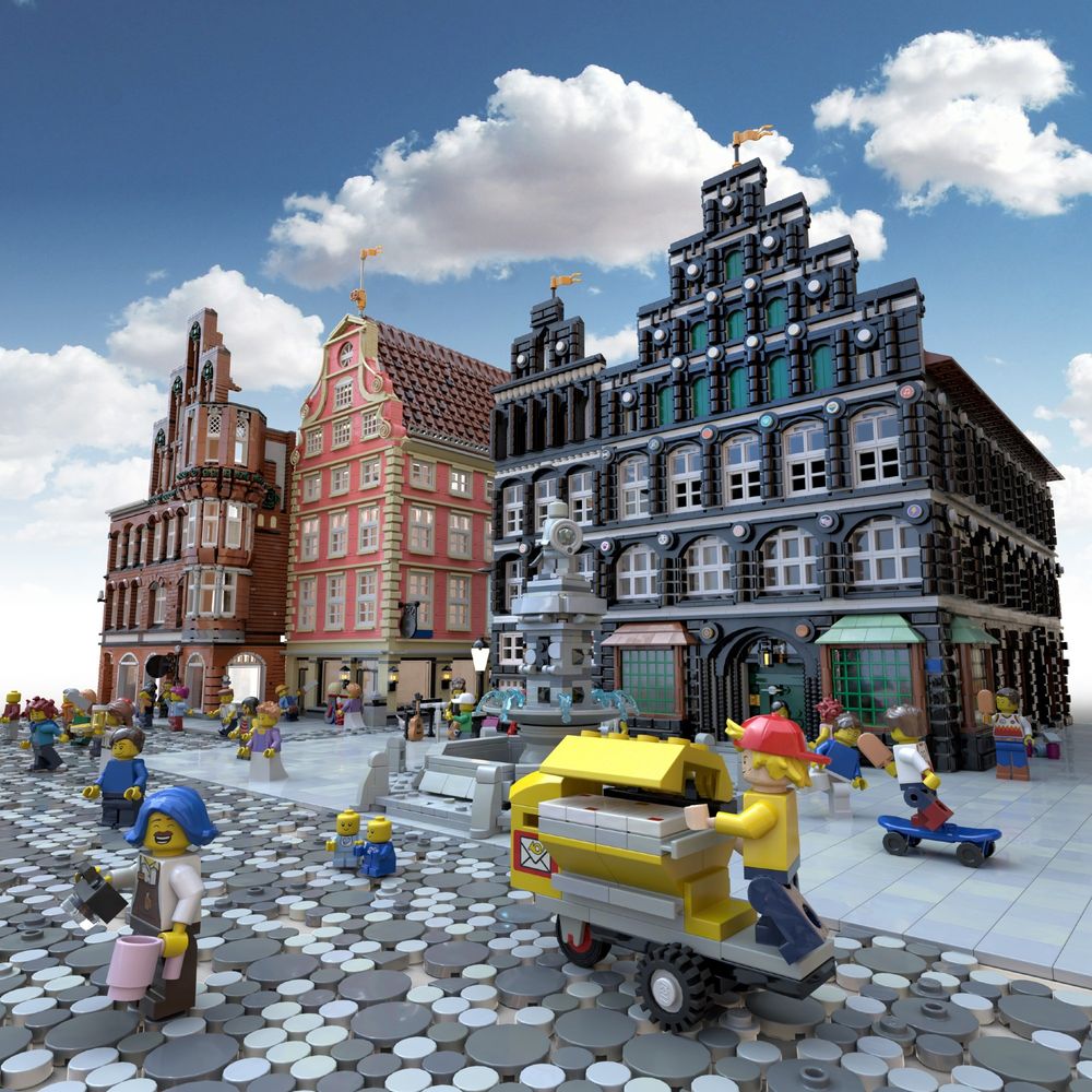 Custom LEGO model of location Am Sande, Lüneburg, Germany, by Benjamin Albrecht