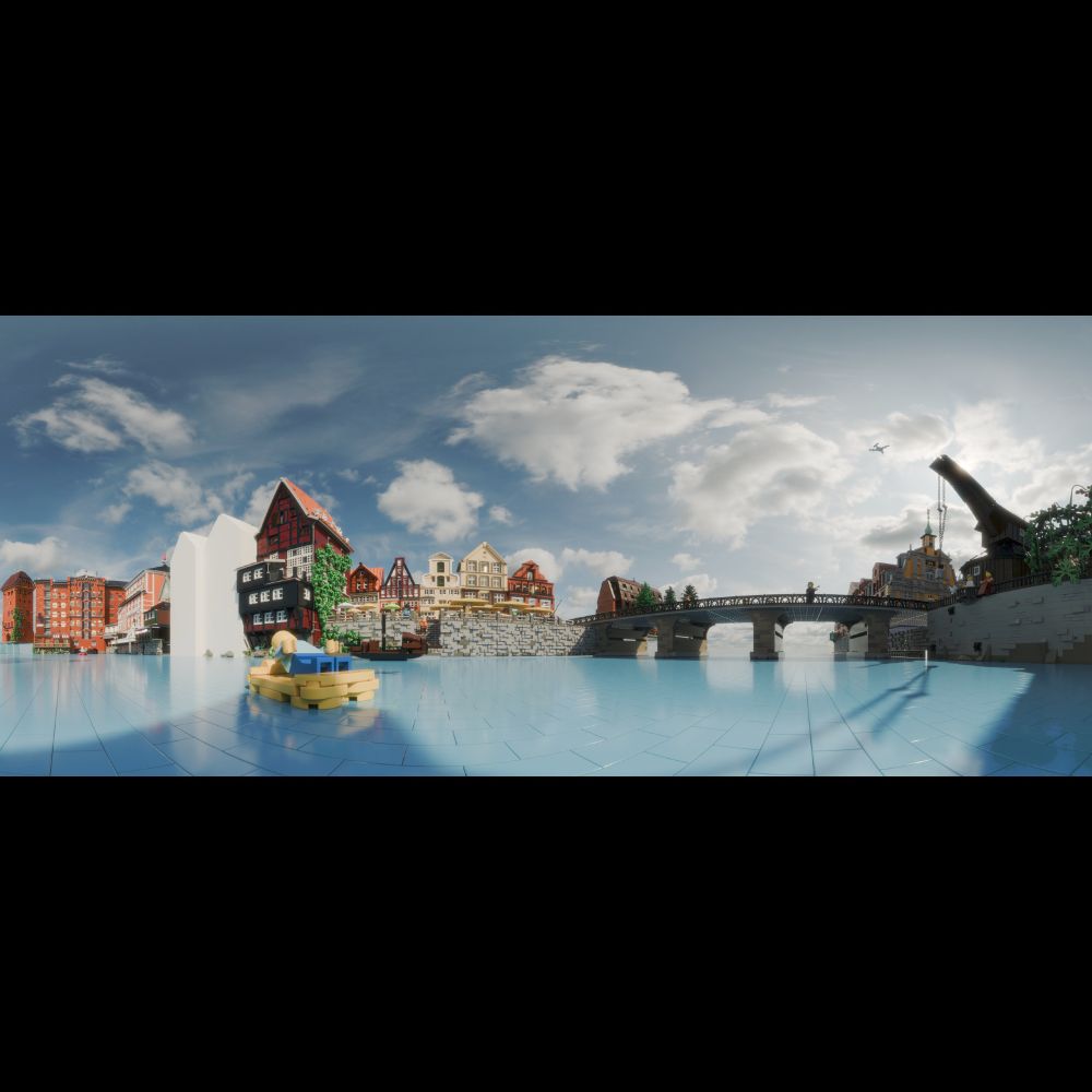 Custom LEGO model of buildings in Lüneburg, Germany, by Benjamin Albrecht from albrick.de