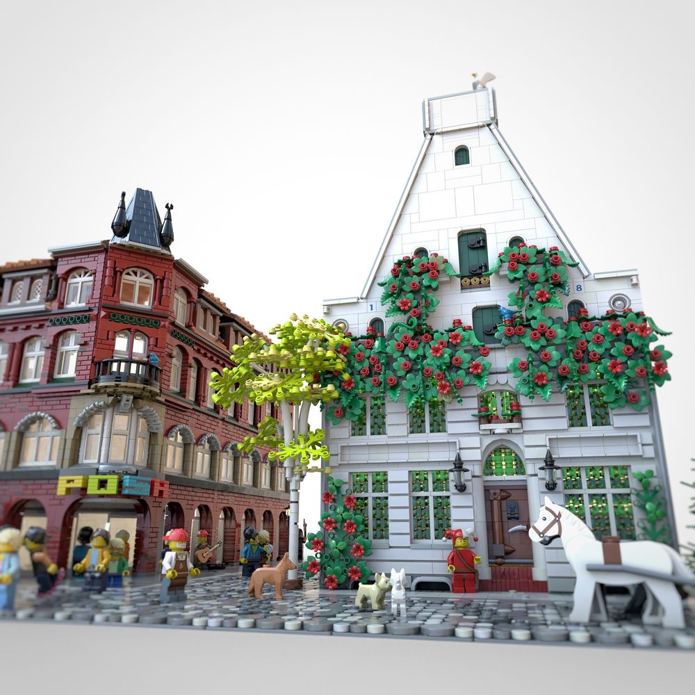 Custom LEGO model of buildings in Lüneburg, Germany, by Benjamin Albrecht from albrick.de
