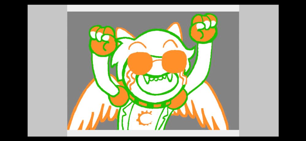 Davepeta cheering with tears falling down their face from the latest HS:BC upd8