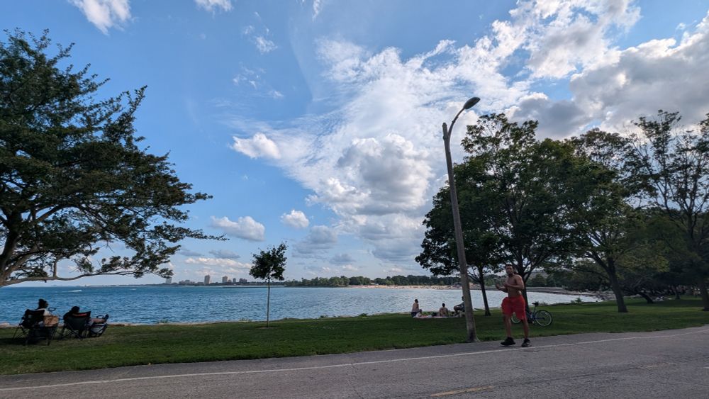Looking south from Promontory Point. 