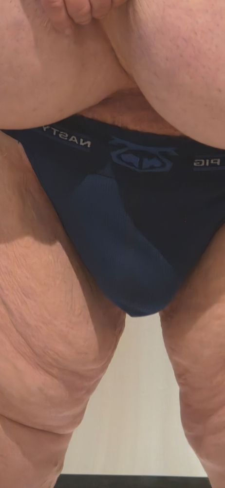 Blue jockstrap 
