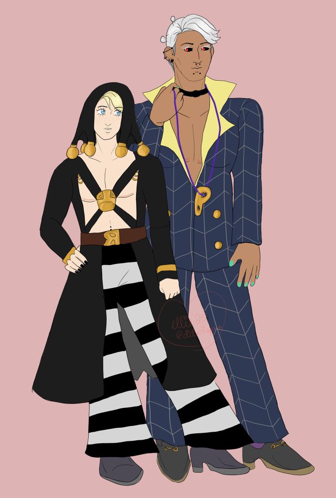 Prosciutto dressed in Risotto’s signature outfit, and Risotto in Prosciutto’s! 