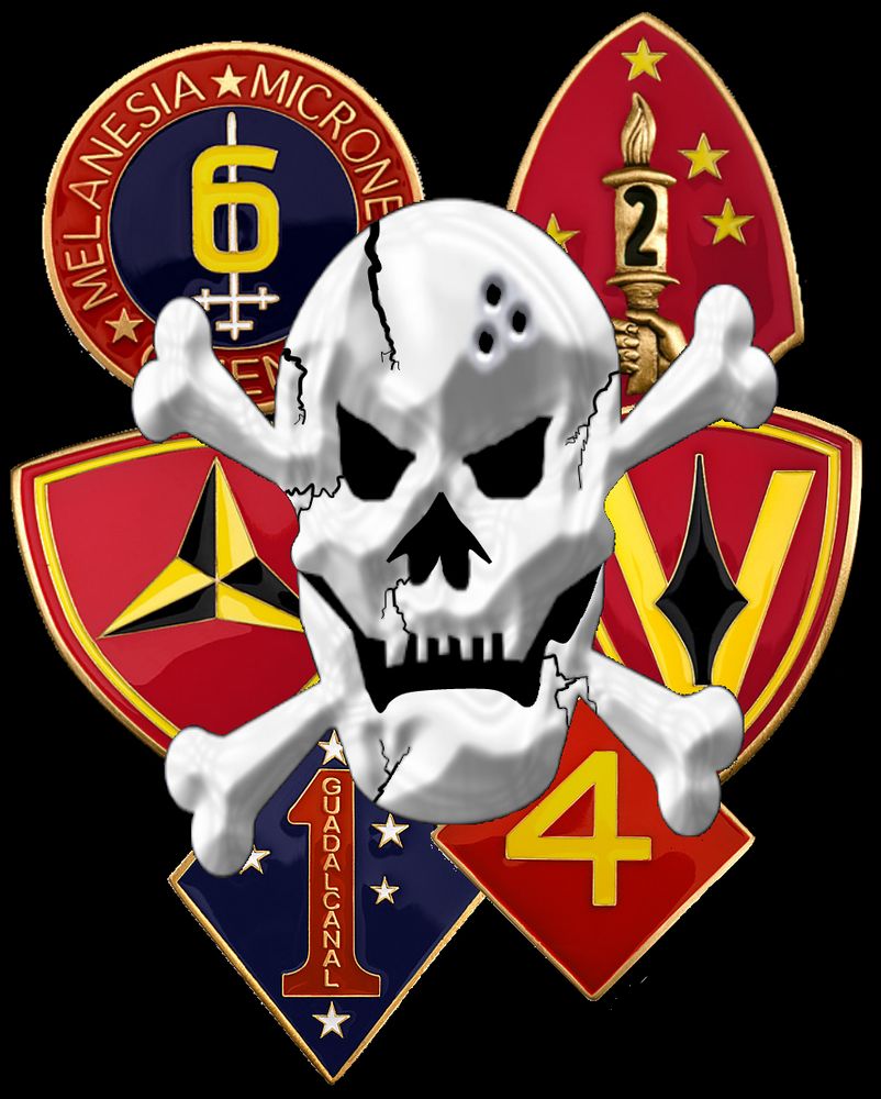 US Marine Corps Recon Battalion skull and crossbones mark