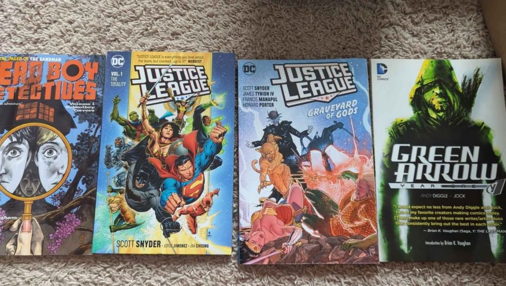 Covers of multiple comics