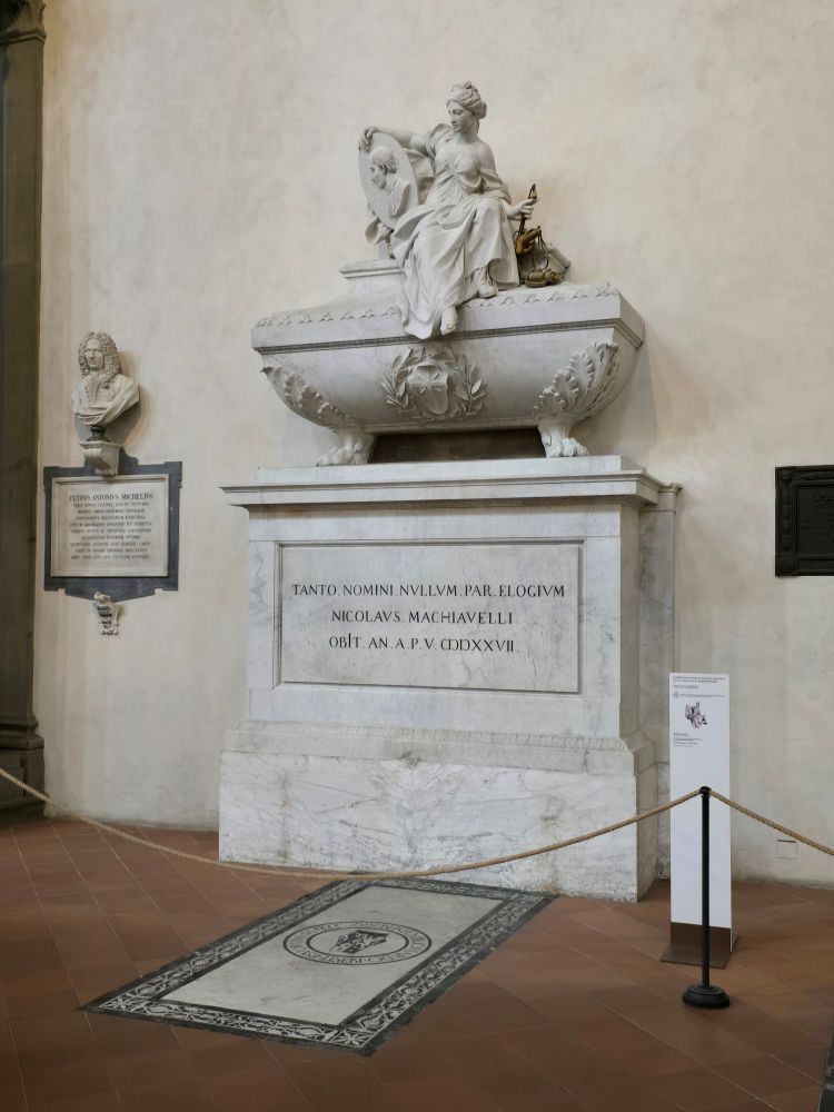 Tomb of Machiavelli in the church of the Saint Cross in Florence