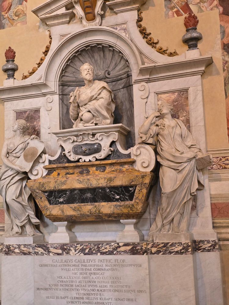 Tomb of Galileo in the church of the Saint Cross in Florence