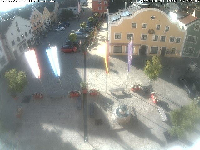Blick vom Rathaus nach Westen, Marktplatz