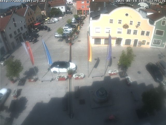 Blick vom Rathaus nach Westen, Marktplatz
