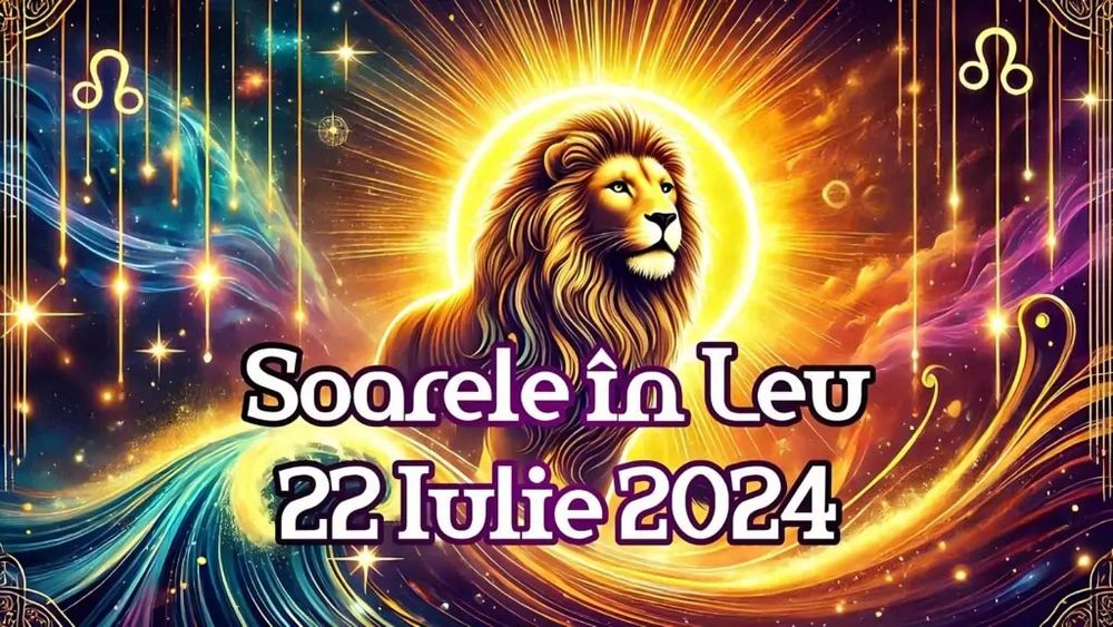 ☀️➜♌️Soarele Intră în Leu pe 22 Iulie 2024: Pregătește-te pentru Energie și Strălucire!