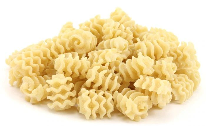 Radiatori pasta, with very pronounced ridges. They look like little radiators. They could hold a lot of pasta sauce
