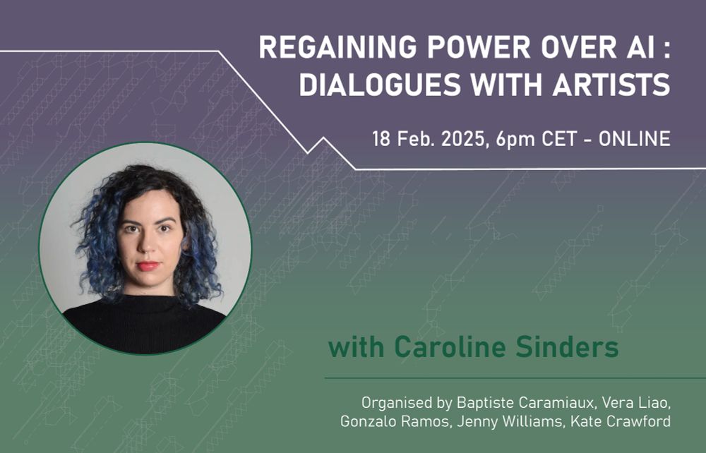 Flyer of the salon "regaining power over AI", 4th episode with Carolien Sinders