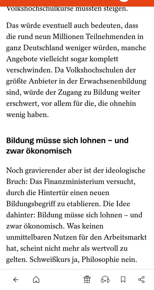Spiegel-Artikel zum geplanten Ende der Mehrwertbefreiung für nichtberufliche Bildung
