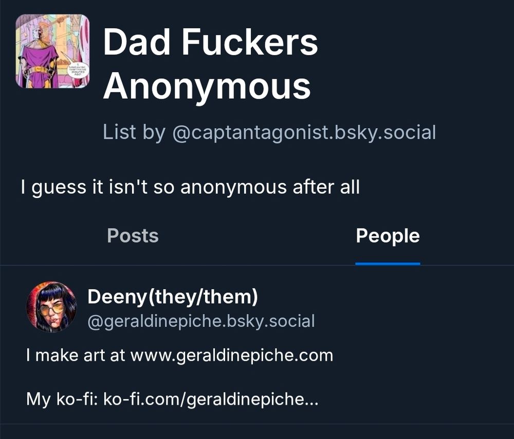 Dad fucker anonymous list

Im the only one on there