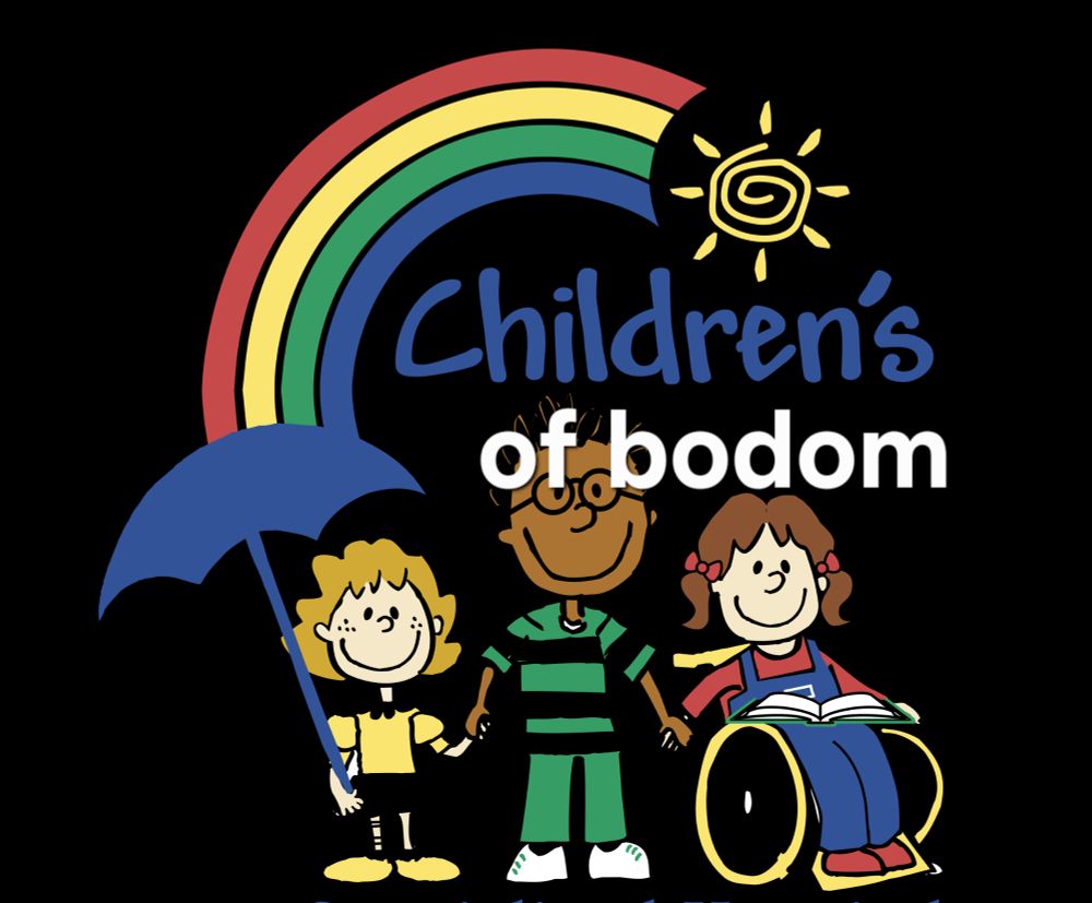 Children of bodom with like kids and a rainbow 
