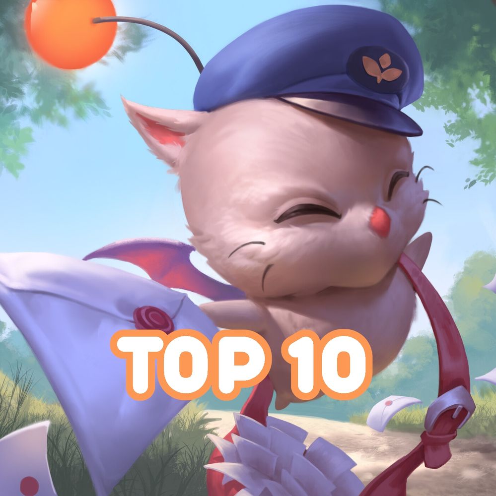 Delivery Moogle artwork for Magic: The Gathering by Joseph Weston

"TOP 10"