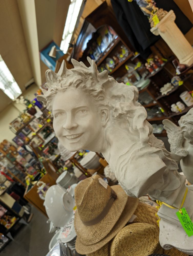 Photo of sassy looking statue bust