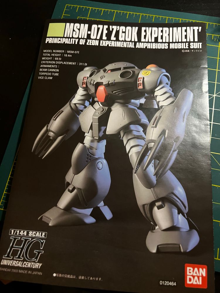 a gunpla manual for Z’GOK EXPERIMENT