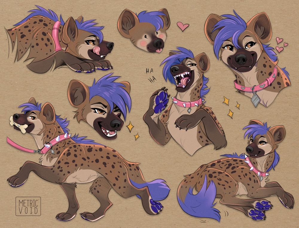 Hyena sketch page