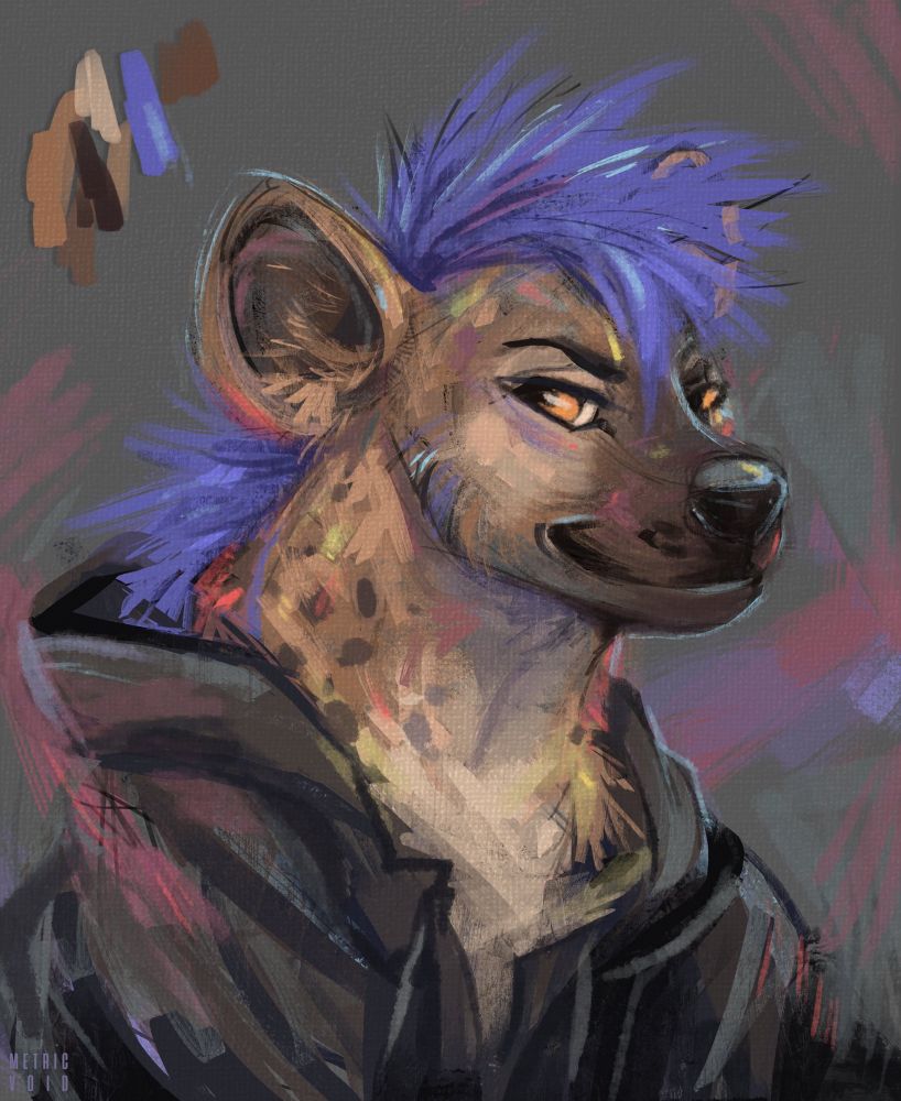 Hyena experimental painting 