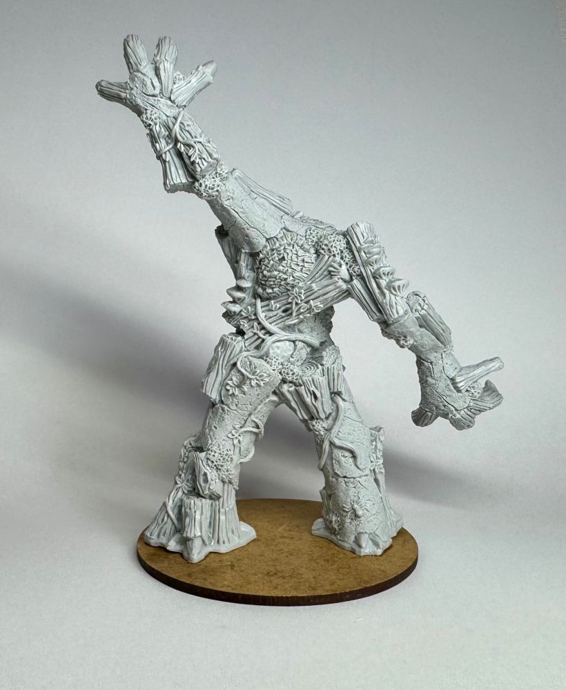 Resin model of a fantasy treeman, rear view