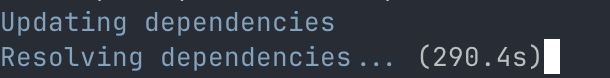 Updating dependencies
Resolving dependencies... (290.4s)