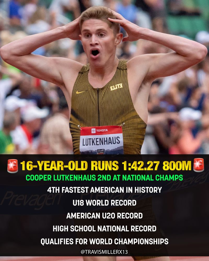 Cooper Lutkenhaus had the same reaction as all of us watching that race 😱