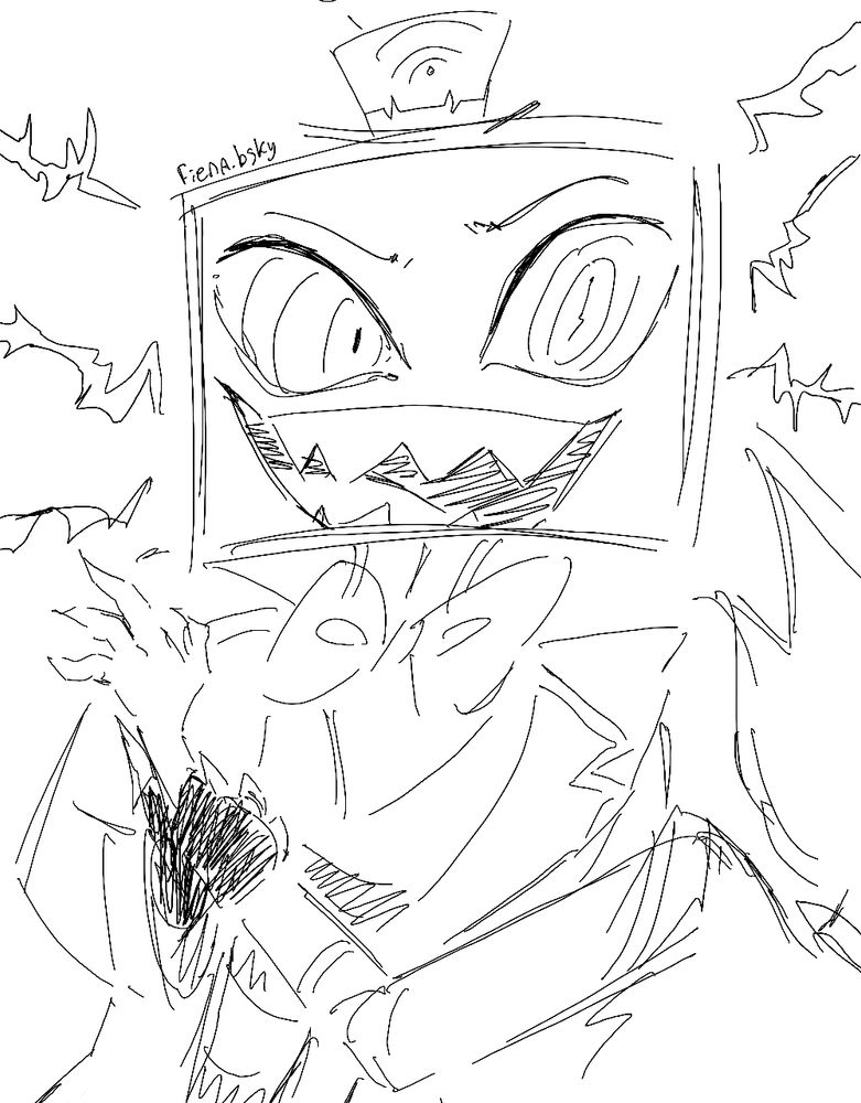 Vox is saying something while gripping Angel’s wrist