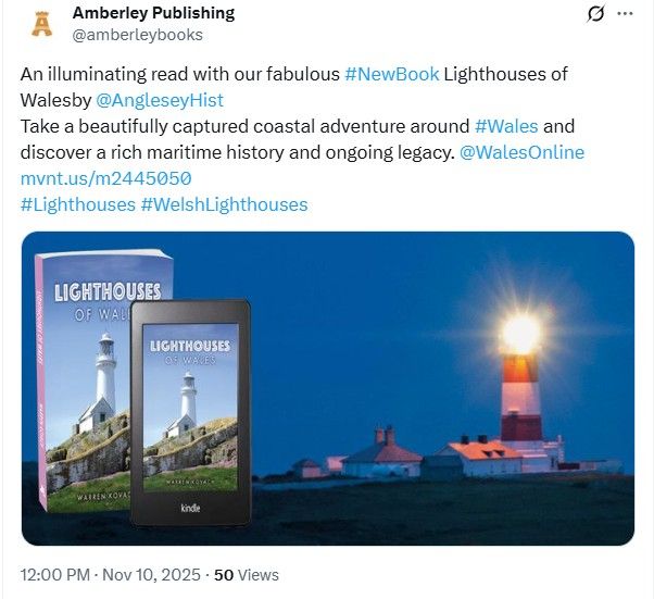 An illuminating read with our fabulous #NewBook Lighthouses of Wales by Warren Kovach. Take a beautifully captured coastal adventure around #Wales and discover a rich maritime history and ongoing legacy. 