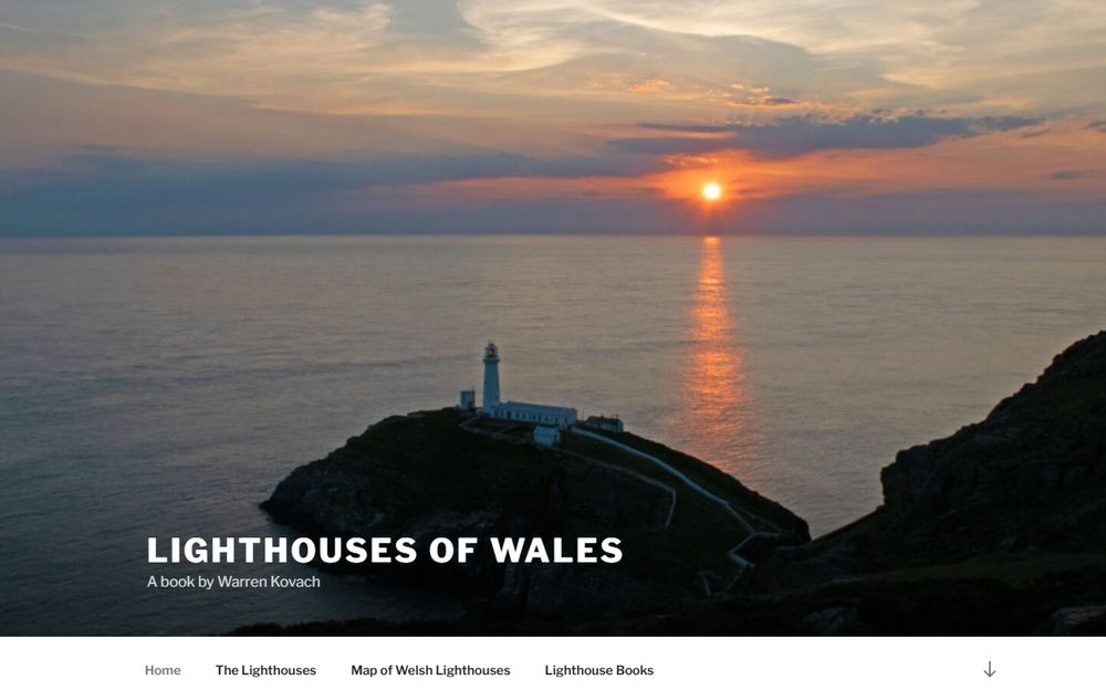 Front page of the Lighthouses of Wales website