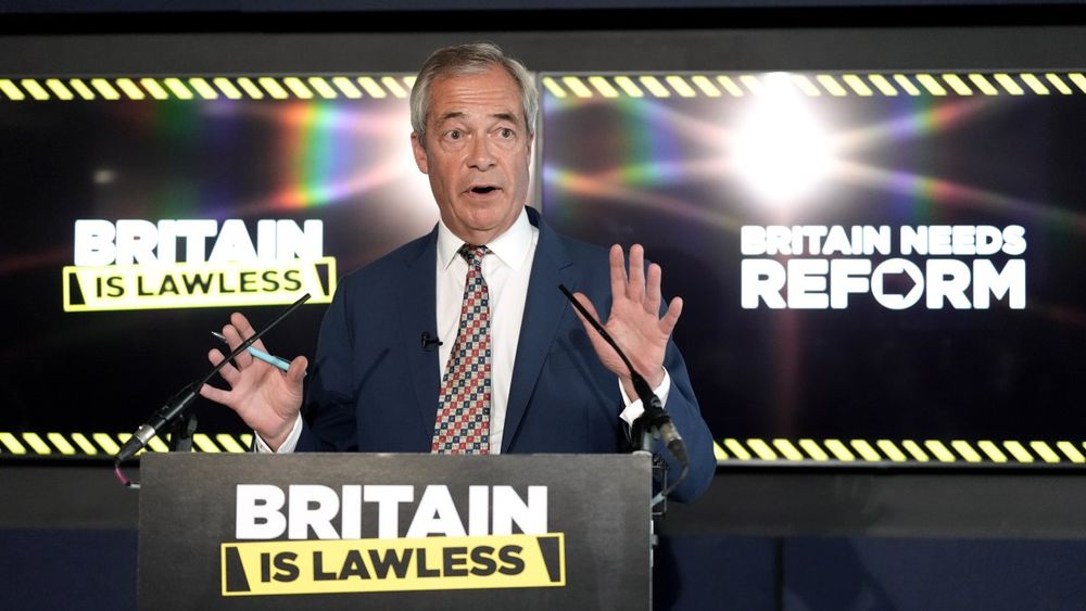 The Reform leader said there was ‘rising public anger’ over migrant hotels and alleged crimes committed by people arriving in the UK on small boats