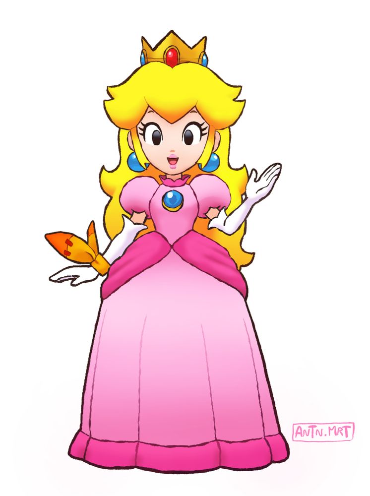 Princess Peach fanart in the artstyle of Mario & Luigi Brothership
