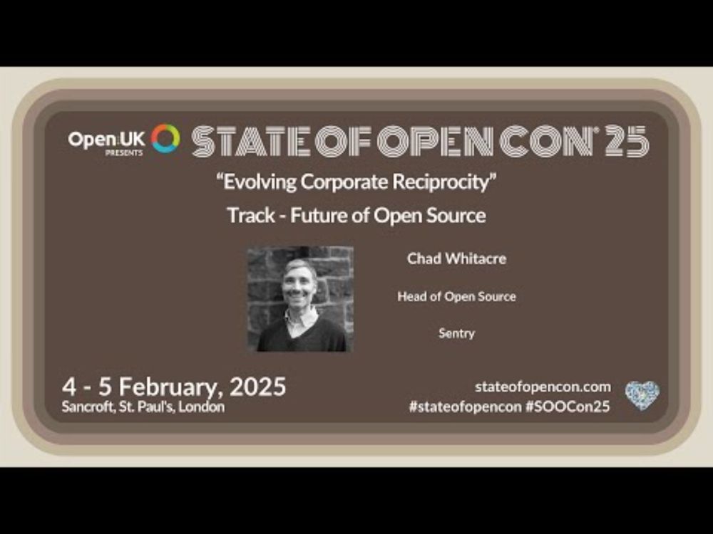 Evolving Corporate Reciprocity : Chad Whitacre, Head of Open Source, Sentry