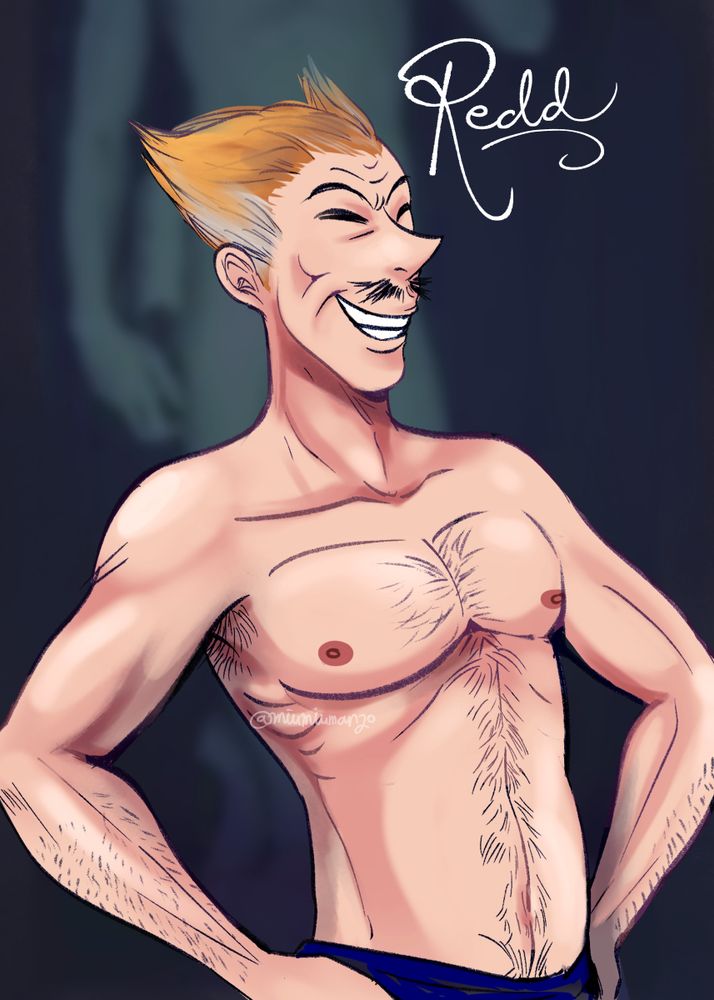 Human Redd from Animal Crossing. He’s a skinny middle aged man with a sly look on his face.