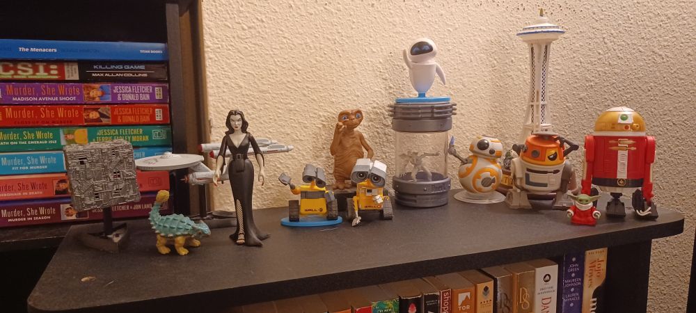 Borg cube, original enterprise, dinosaur, Vampira, Wal-E, star wars droids, the space needle that lights up lol