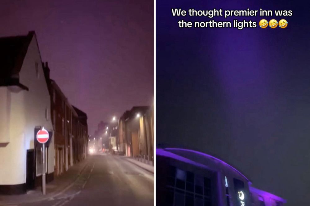 A purple glow lingers in the sky. Is it the northern nights? No it’s the purple glow from a premier inn!