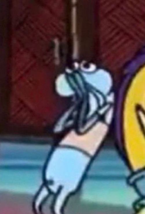 SpongeBob fish covers mouth 