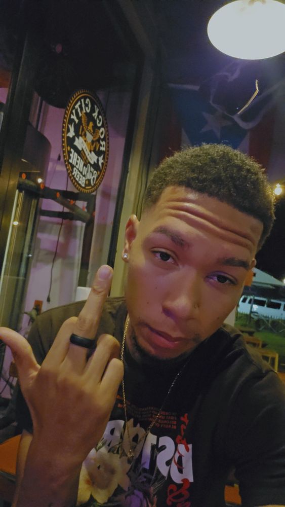 Selfie with middle finger
