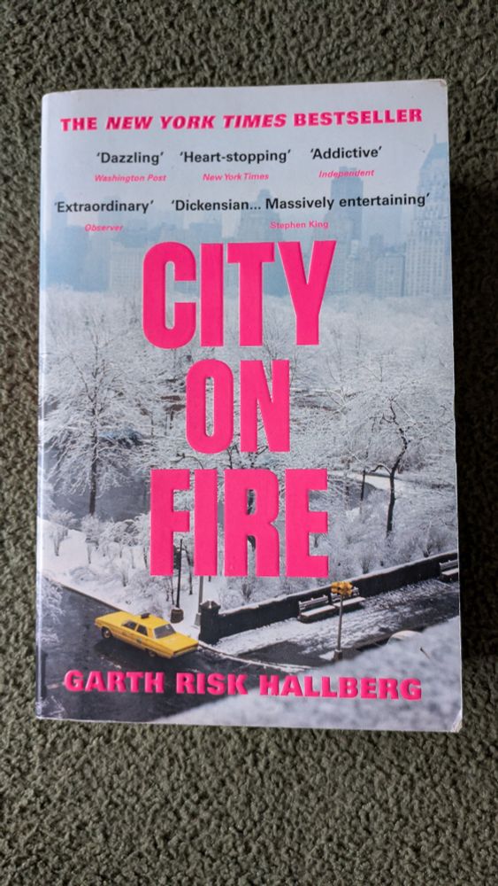 The cover of City on Fire by Garth Risk Hallberg.