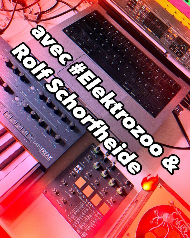 Apple Mac Book Pro with3 Synthesizers: Arturia Minifreak, Soma ROAT, Soma Enner