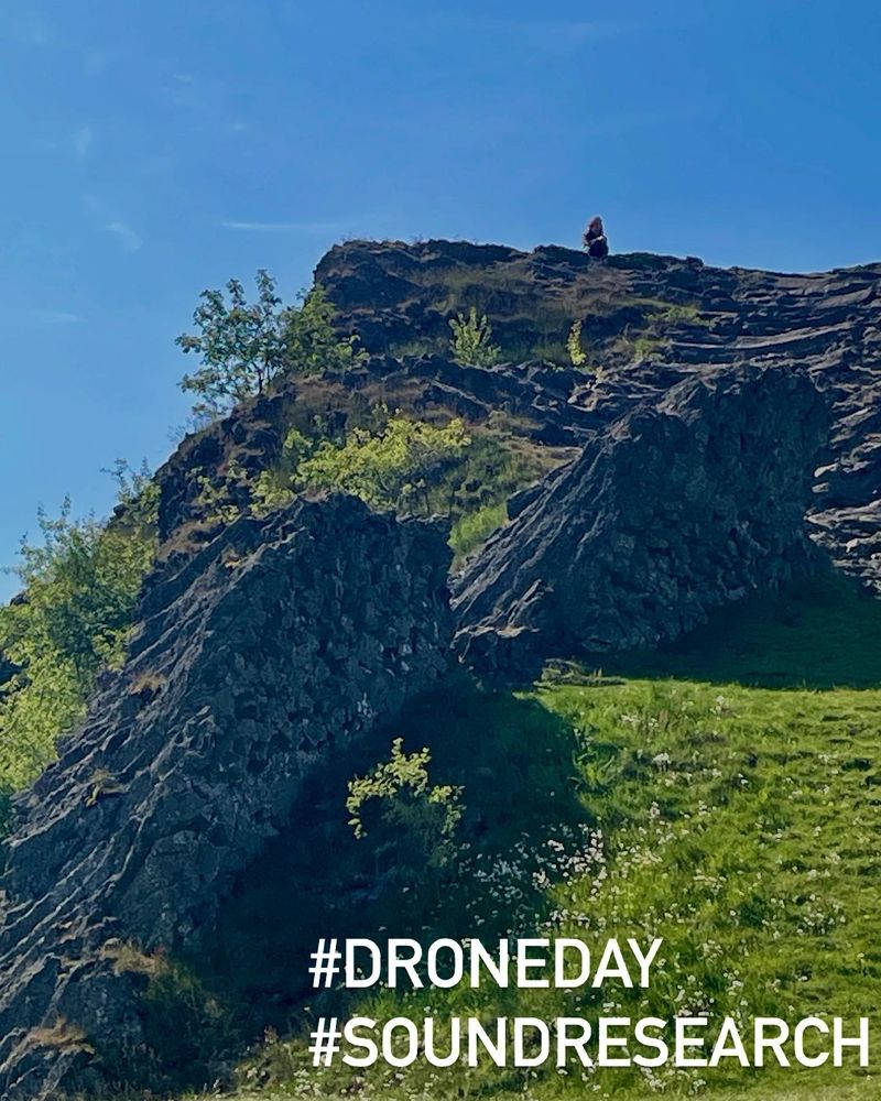 Helfensteine, Lava-rocks, Hessen, Germany, Green Grass, Blue sky