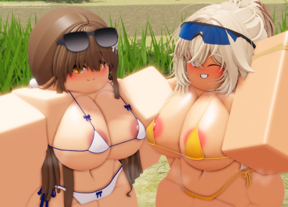 OC: Gretel (Left), Eva (Right) in Swimsuit (Early Design) Outfit#1