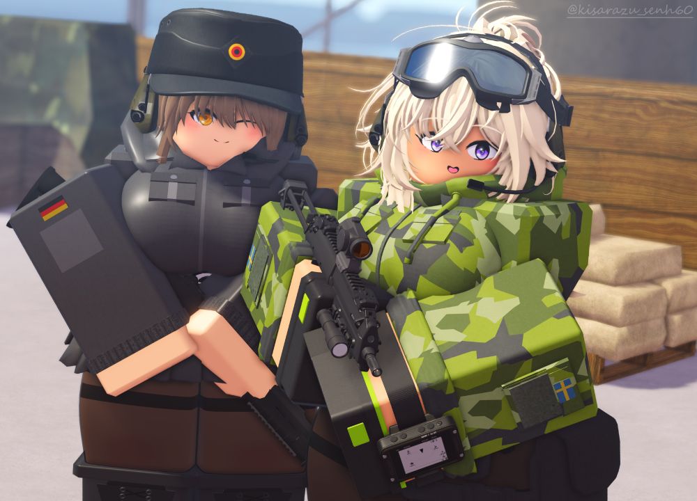 OC: Gretel (Left), Eva (Right) in Default outfit