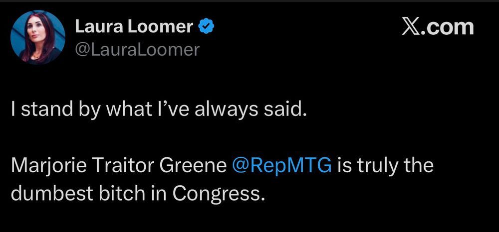 A post from Trump-licker Laura Loomer claiming that 