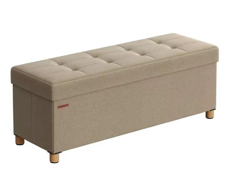 ⭐️ SONGMICS Puff Almacenaje, BaúPlegable con Patas, 38 x 110 x 40 cm,Banco de Pie de Cama, BancoAlmacenaje, Soporta hasta 300 kg.✅ 41,27€➡️ 
