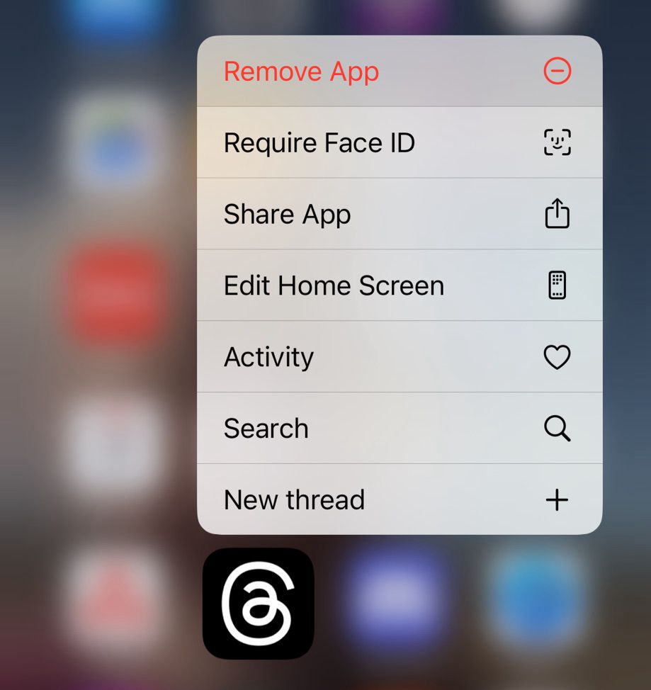 Deleting Threads app