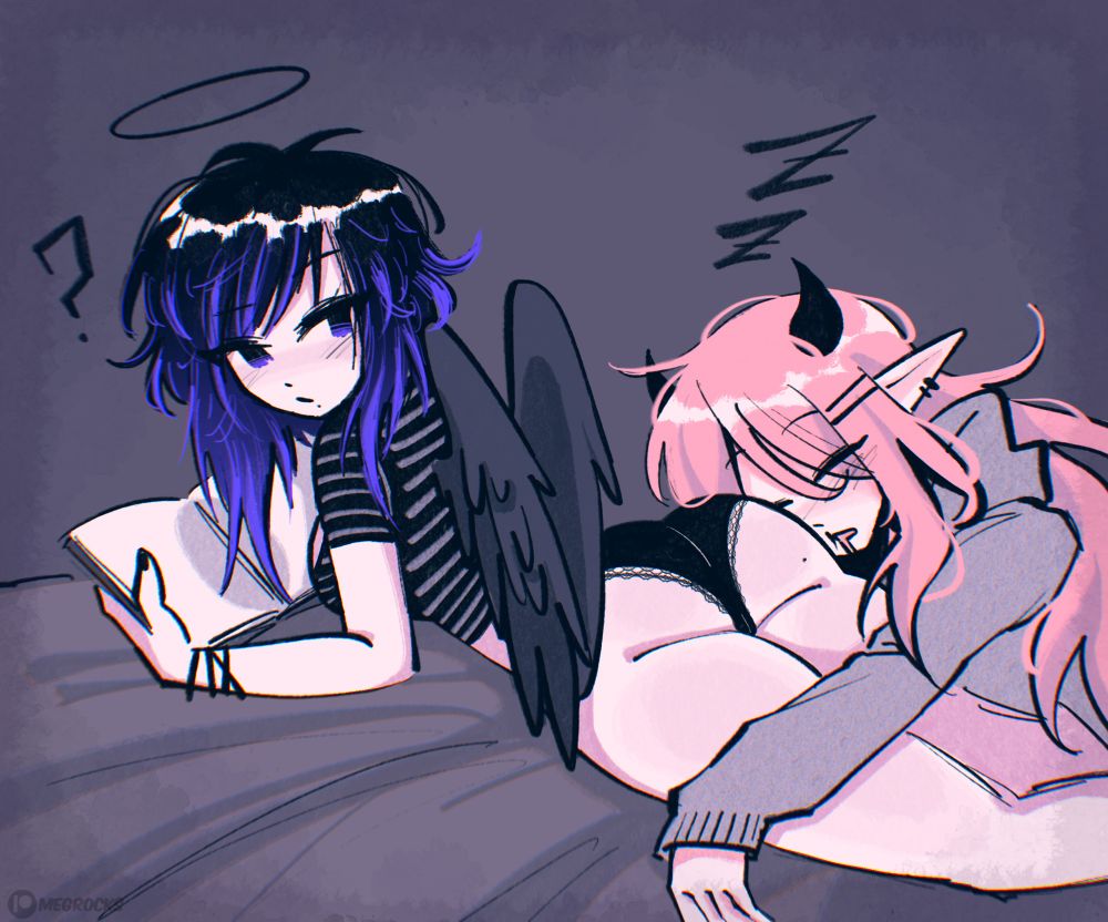 june taking an impromptu nap on kainas booty while shes trying to read