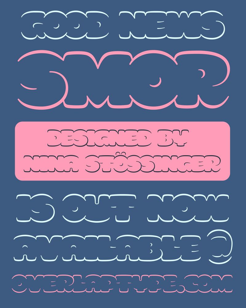 Smor typeface introduction graphics